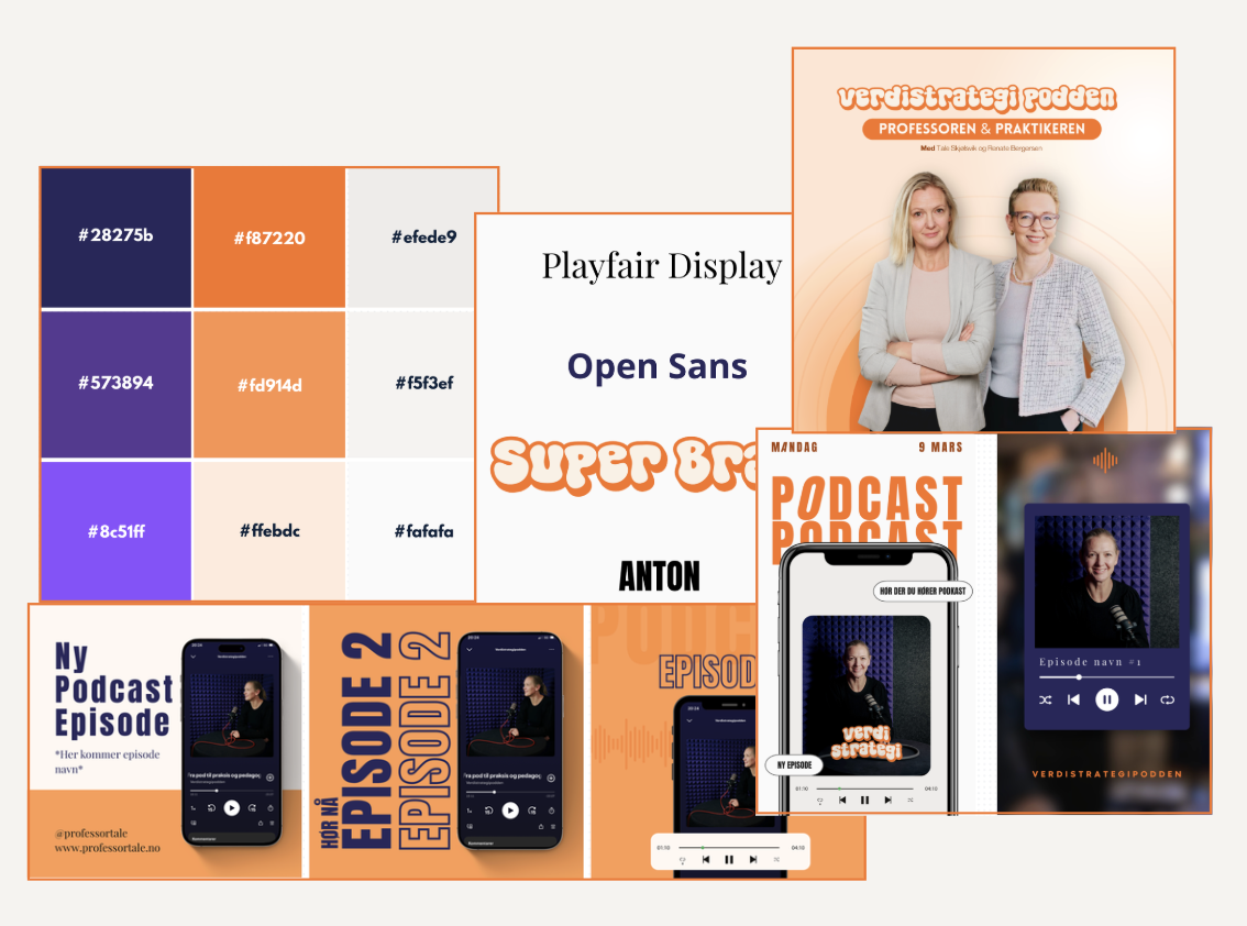 Visuell identitet: farger, typografi og maler