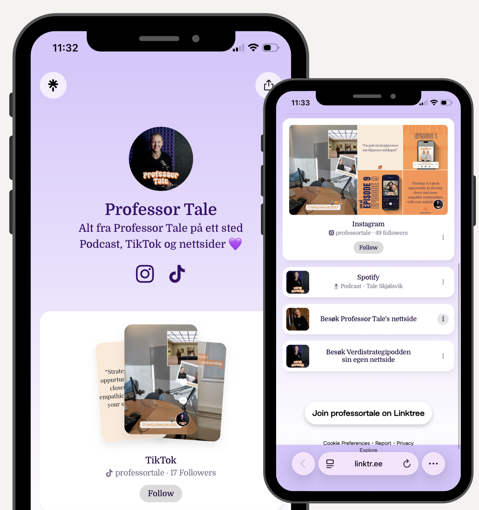 Linktree-profil