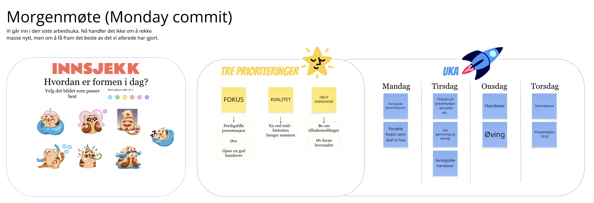 Morgenmøte: Monday commit